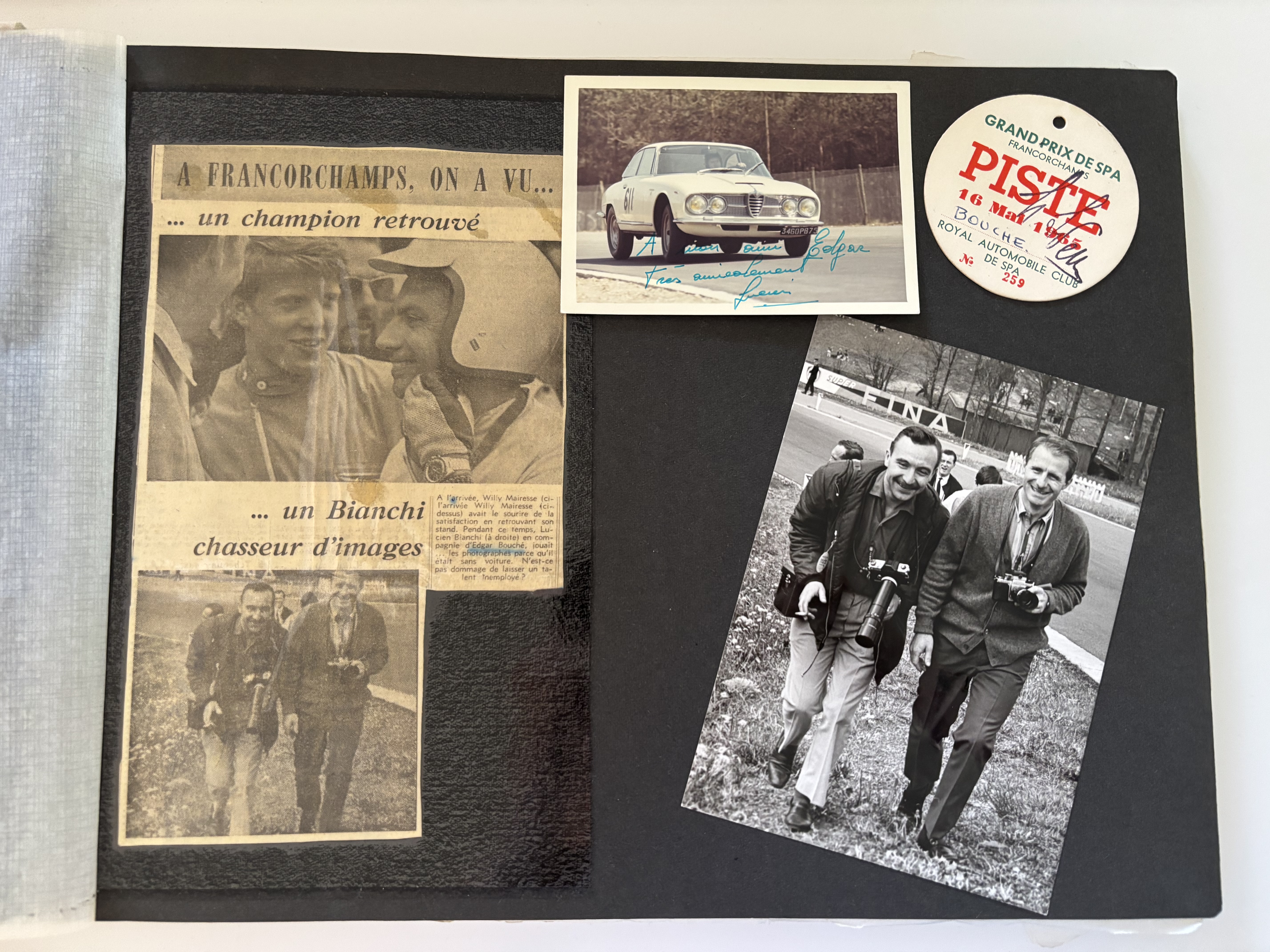 Album photo souvenir Spa Francorchamps