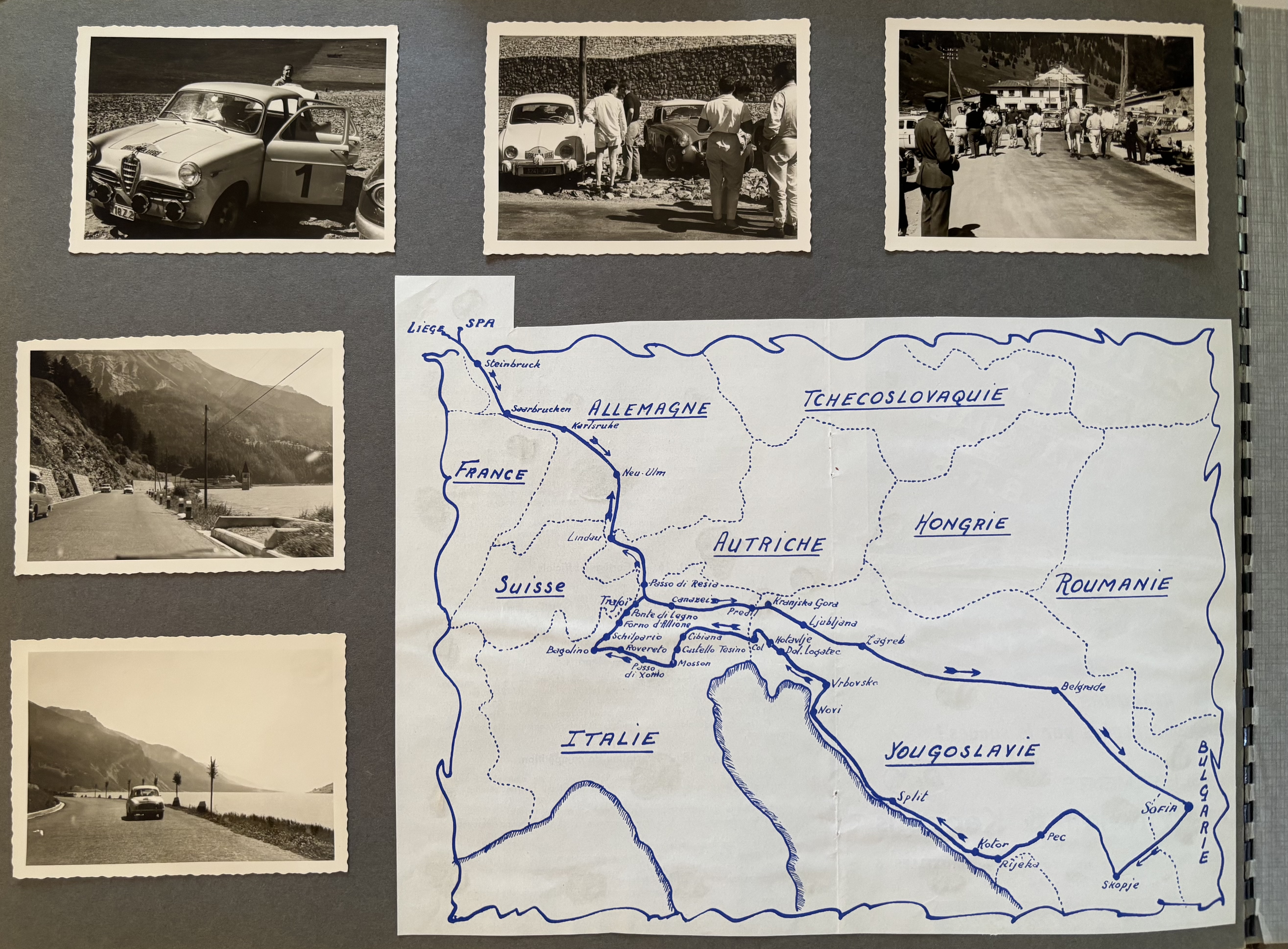 Album photo souvenir rallye Liège-Sofia-Liège